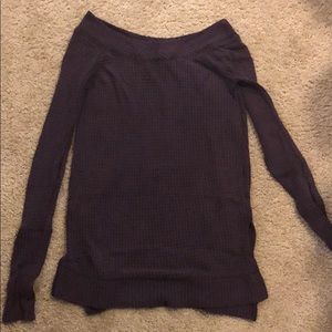 Free People off the shoulder waffle knit top